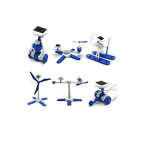 6 in 1 Rechargeable Solar Power DIY Robots Kit