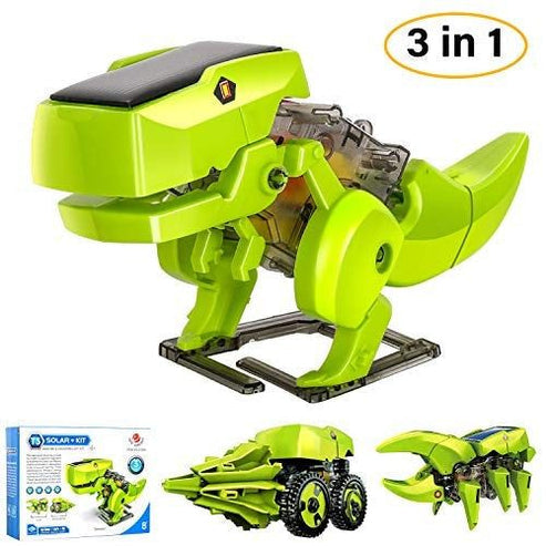 3 in 1 3D DIY Green Safe Energy Driven Dinosaur