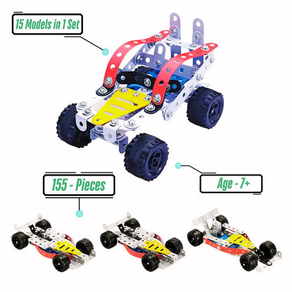 build 15-models with 155 pc construction set toy for kids