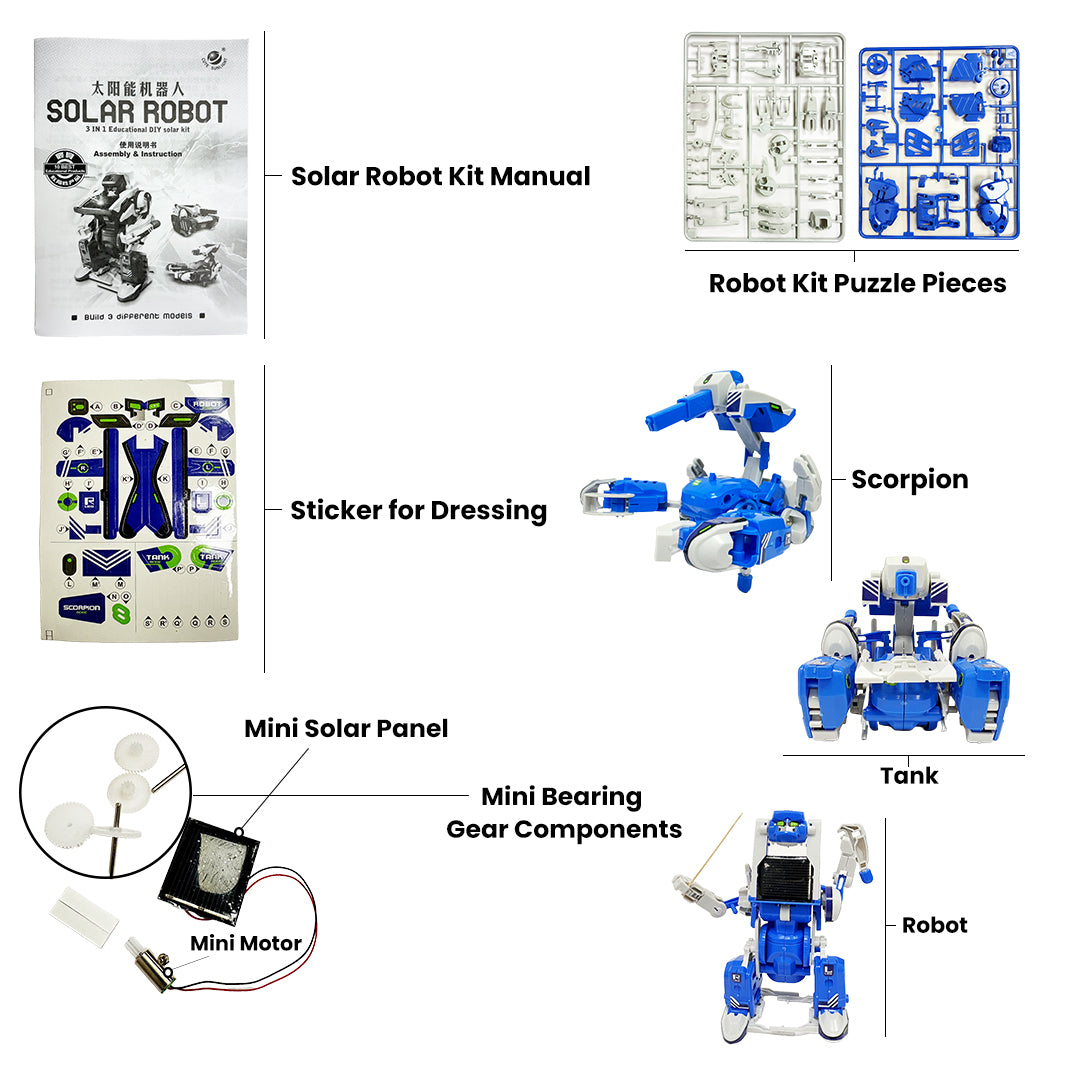 3 in 1 Educational DIY Solar Robot Kit